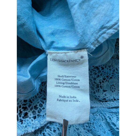 LoveShackFancy Kalani Lace Ruffle Maxi Dress Size 4 Deep Sea #1F512 - Picture 10 of 13